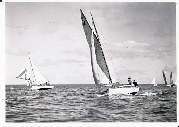 Scamp Sailing on the Manukau - April 1946 
