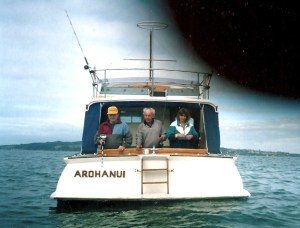 Arohanui fishing off Waiheke