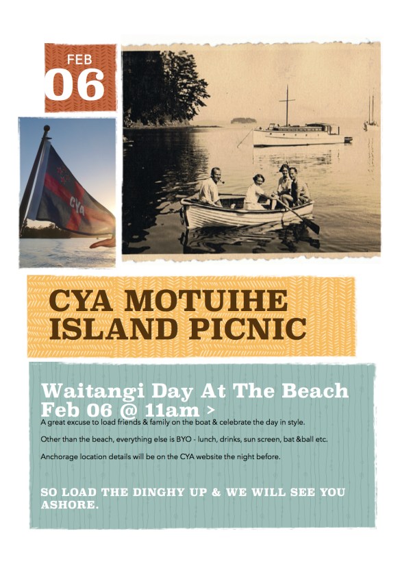 CYA Beach Picnic @ Motuihe Island - Waitangi Day - 06 Feb