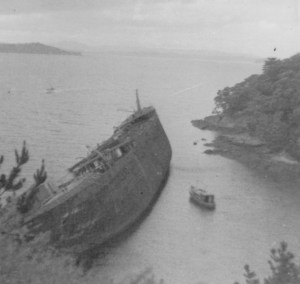 REWA WRECK AT HANSONS ISLAND CIRCA 1950'S