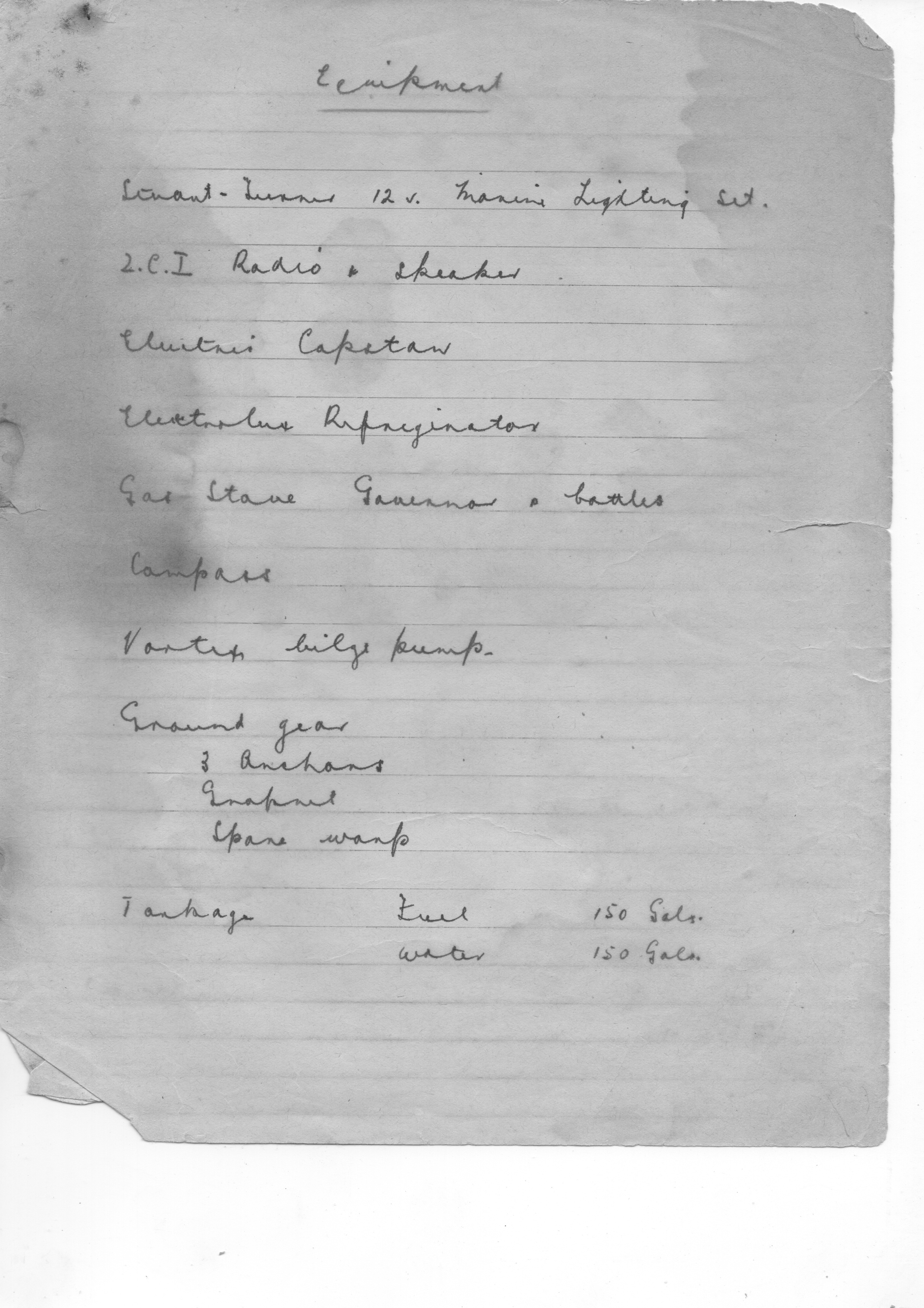 MANUROA LOG - 1951-  1